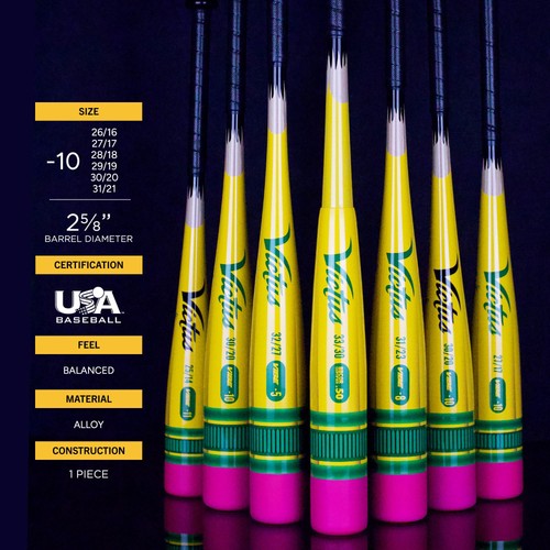 Marucci Victus Vibe Pencil Tee Ball Bat 2 5/8 Barrel -11 Drop Usa Baseball - Afbeelding 6 van 6