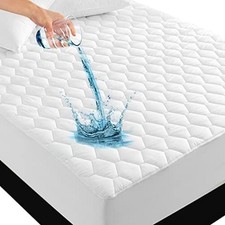 100 Waterproof Mattress Protector Mattress Pad Quilted Mattress Cover 18" Deep