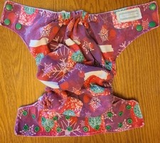 Pre-loved Handmade WAHM Holiday Winter Starbucks Cups Onesize Cover Cloth Diaper