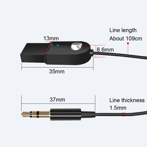 Audio Transmitter Receiver Car Aux Transmitter Headphone Jack Transmitter - Afbeelding 2 van 11