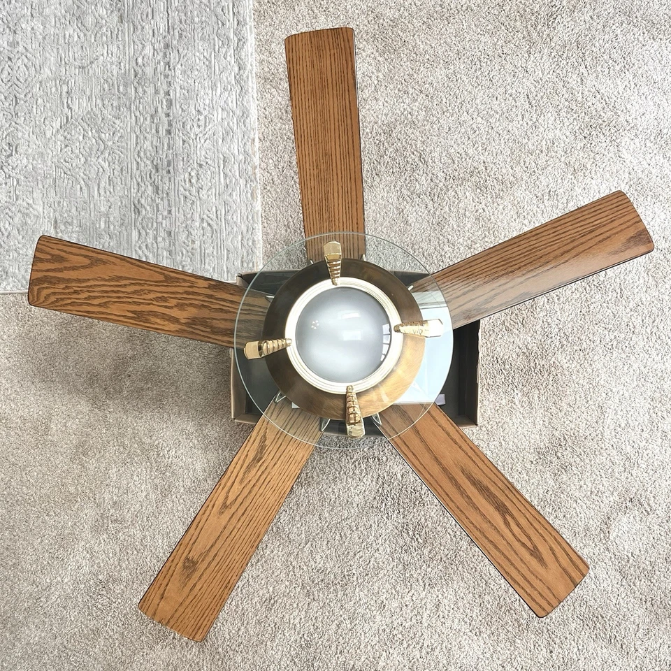 VTG Casablanca Ventura Ceiling Fan w/ Fabbian Italian Light & Remote 1990s RARE - Image 2 of 4