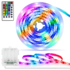 Battery Powered LED Strip Lights RGB, 60 LED 5050 Color Changing TV Backlight...