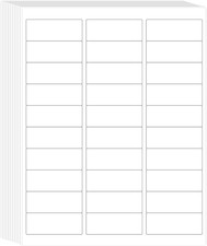 Address Labels 1x2-5/8 Inches 900 Count for Laser Inkjet Printing 30 Sheets
