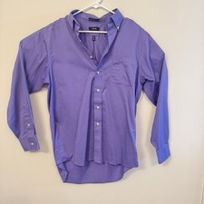 Izod Long Sleeve Button Down Twill Shirt Wrinkle Free Men's Size 16 34/35 Large