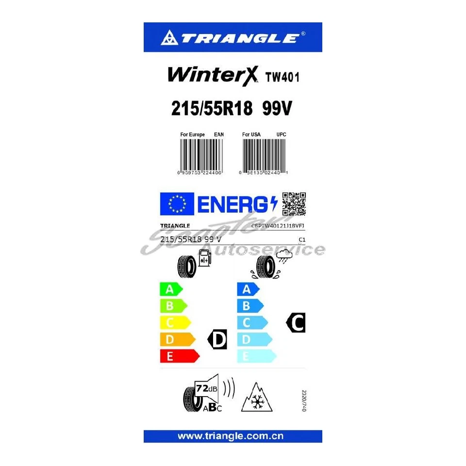 4x Triangle Winterreifen WinterX TW-401 3PMSF XL 215/55R18 99V | 75905 - Bild 2 von 3