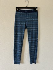 New REI Co-op Kids Base Layer Pants Size 10/12 Medium Blue Long Underwear