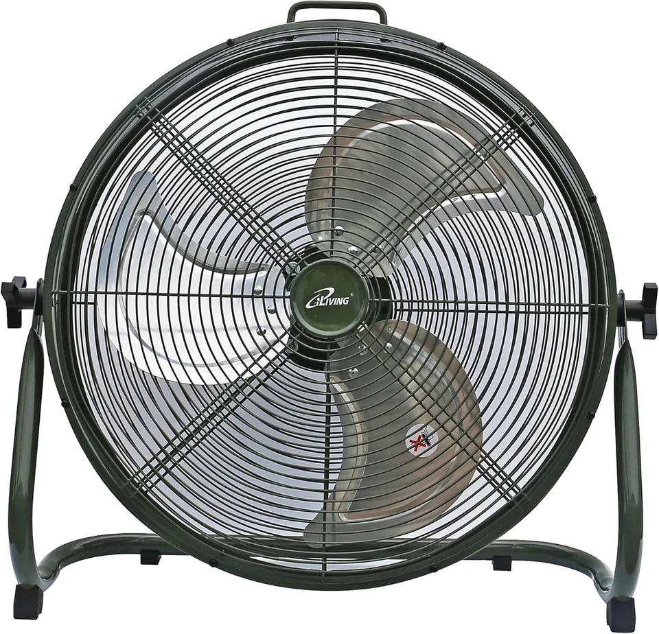 Ventilador de Piso de Camping Recargable de 18" Alta Velocidad Alimentado por Batería Ventilador al Aire Libre NUEVO Foto 4 de 4