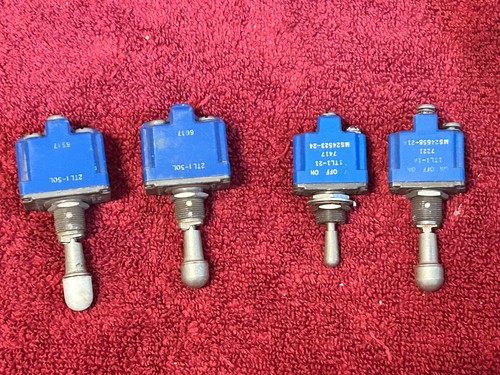 LOT OF 4 MICROSWITCH TOGGLE SWITCHES P/N 2TL1-50L/1TL1-1A/1TL1-21