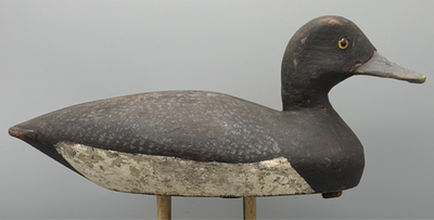 #ad ***GREAT LAKES ONTARIO REGION*** BLUEBILL DRAKE ANTIQUE DUCK DECOY $350.00