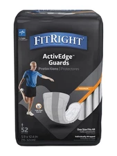 FitRight Active Male Guards Incontinence Absorbent Pads 6x11 for Men