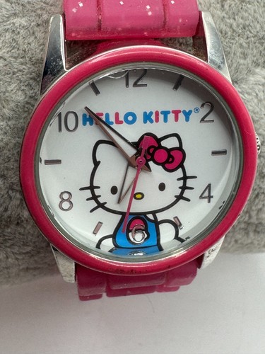 Ladies Sanrio Hello Kitty Pink Tone Quartz Watch New Battery