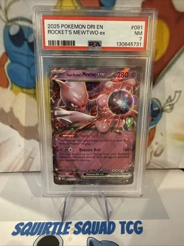 Team Rocket's Mewtwo Ex #81 Pokemon Destined Rivals PSA 7