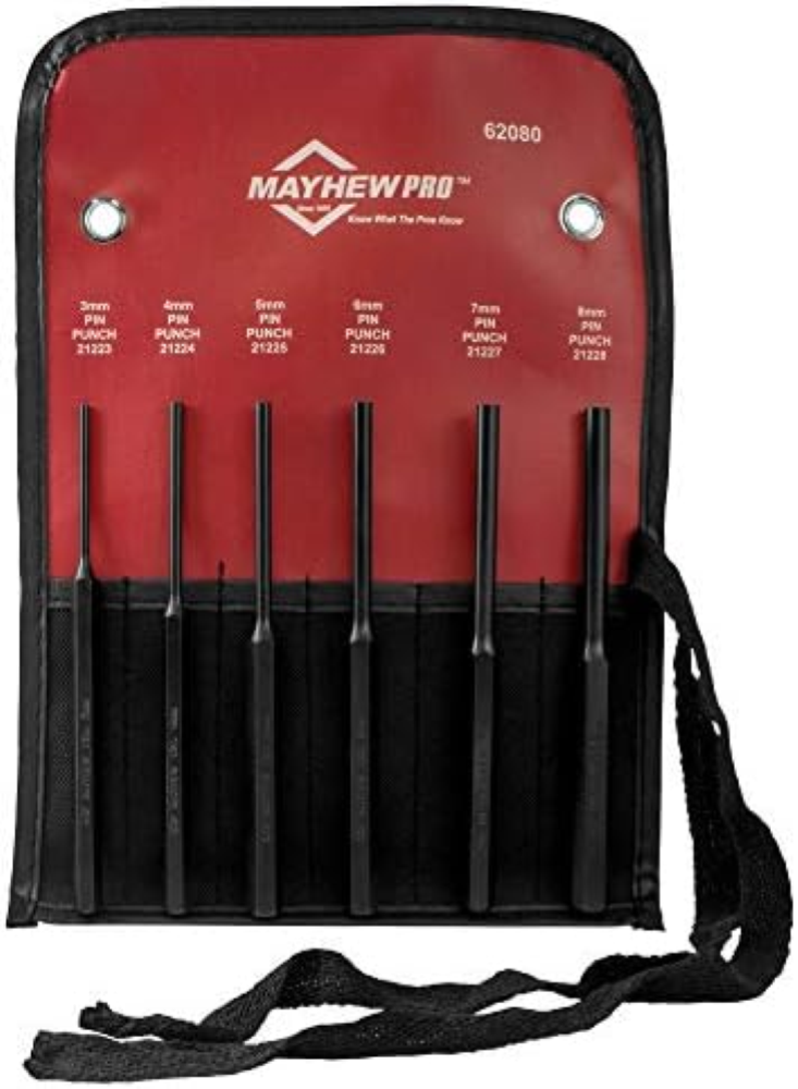 Mayhew Pro 62080 Metric pin punch kit, pezzi