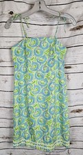 Lilly Pulitzer Girls Salamander Dress 14 Spaghetti Straps Vintage Cotton