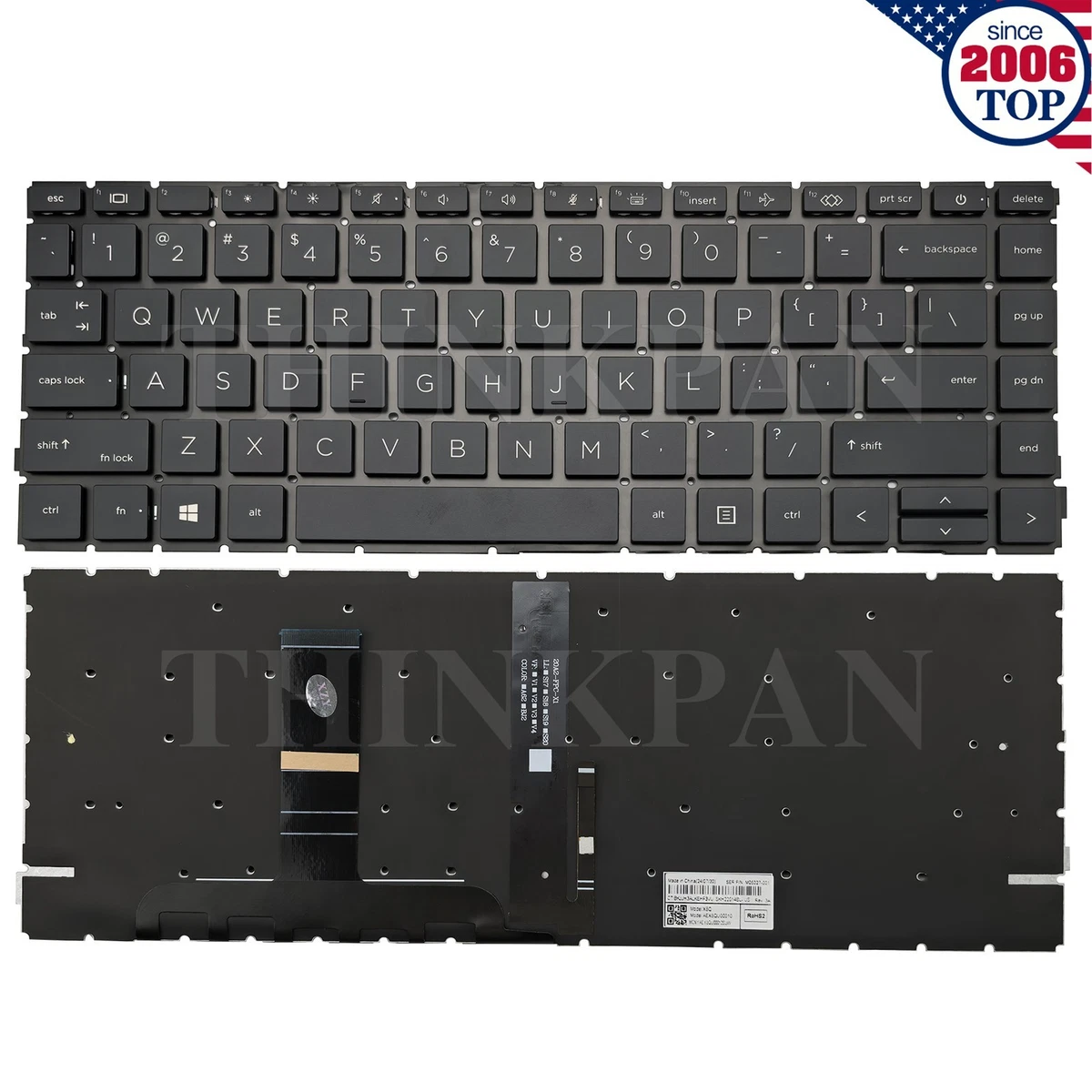 Aazon.co: LXDDP Laptop Replaceent US Layout Keyboard For HP 14-BS - View #5