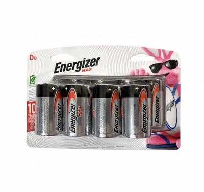 Energizer MAX D Batteries 8 Pack Alkaline D Cell LR20 E95 NEW Exp 12-2033