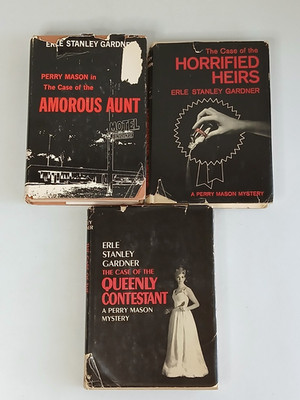 ERLE STANLEY GARDNER Vintage 1960s Perry Mason 3 Mystery Book Lot HCDJ See Notes