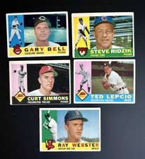 1960 Topps Baseball Lot VG-EX Gary Bell Curt Simmons Ted Lepcio Ridzik
