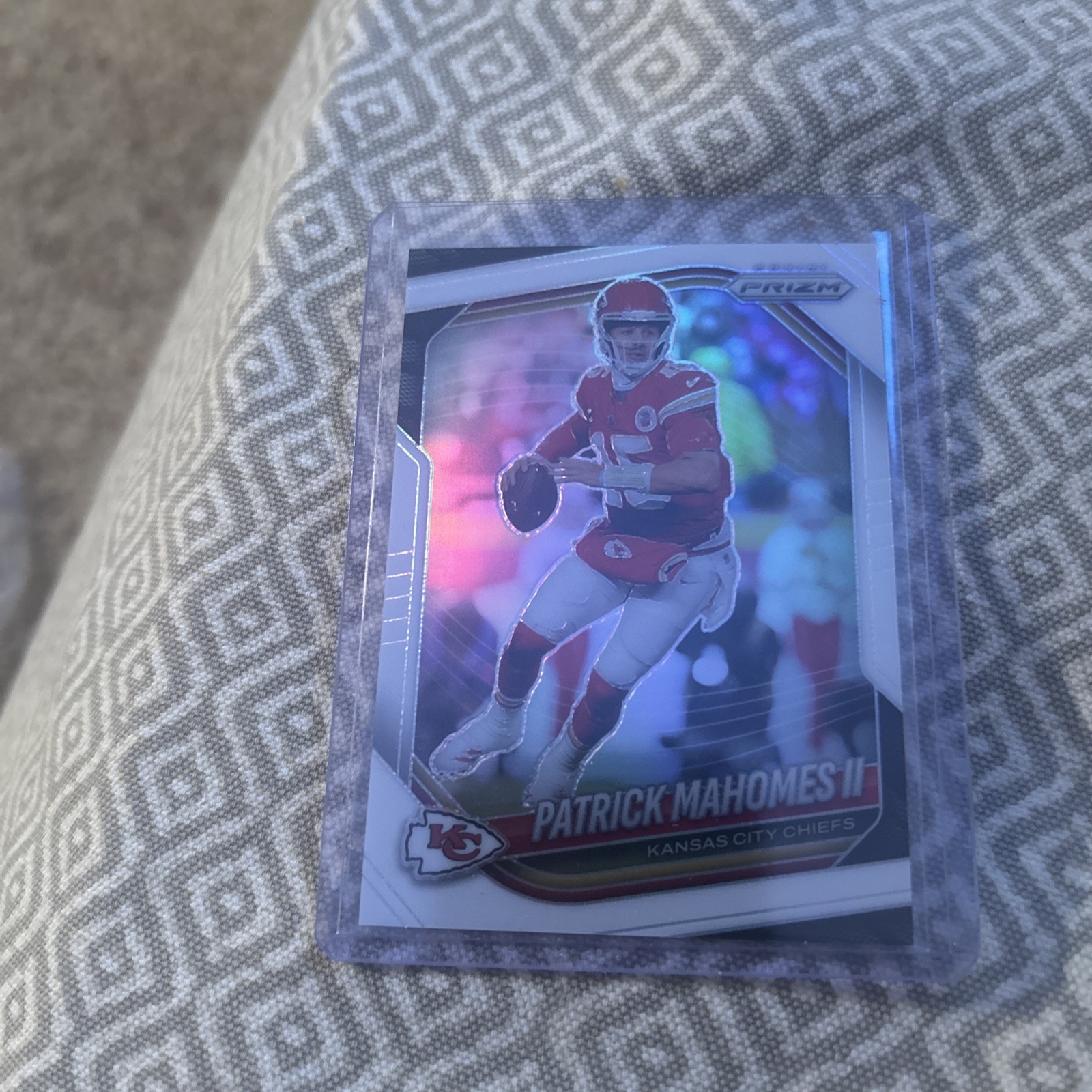 2025 Panini Prizm 26 Patrick Mahomes White Prizm /35 Chiefs MVP