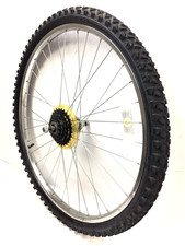 26" Bicycle Rear Chrome Wheel 5-Speed Freewheel 1.95" Tire Mountain Bike #C10