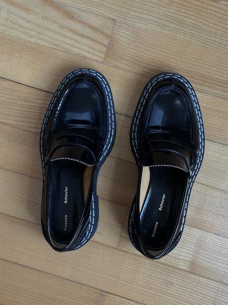 Women Proenza Schouler Loafers Black Leather 39