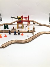 Play22 Wooden Train Set Toddler Toys Wood Train Track Set INCOMPLETE