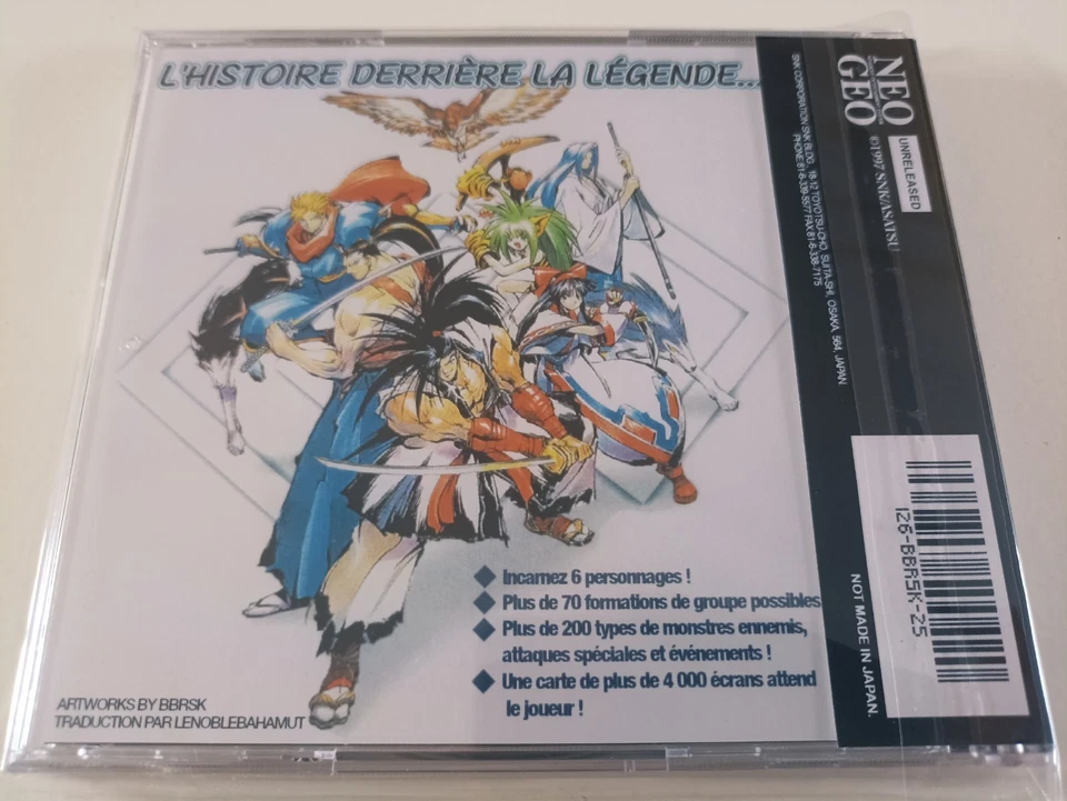 SNK Neo Geo CD CDZ Samurai Shodown Histoires de Bushido français french - Photo 3/4