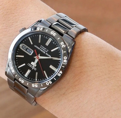 SEIKO SEIKO5 SNKE03K1 SNKE03KC Wristwatch Black Automatic Men's Watch - Picture 3 of 4