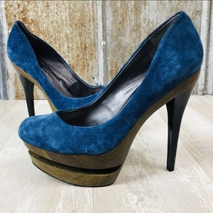 jessica simpson blue suede pumps