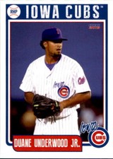 2019 Iowa Cubs Choice 28 Duane Underwood Jr. Atlatna Georgia GA NM Baseball Card