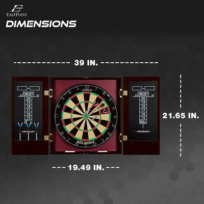 Bristle Dartboard and Cabinet Sets Features Easy Assembly Accessories