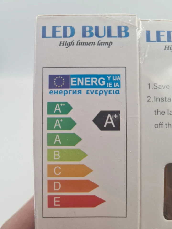Pack of 3 LED Filament Bulbs C35 E14 4W Warm White Dimmable Energy Saving A+ - Image 4 of 4