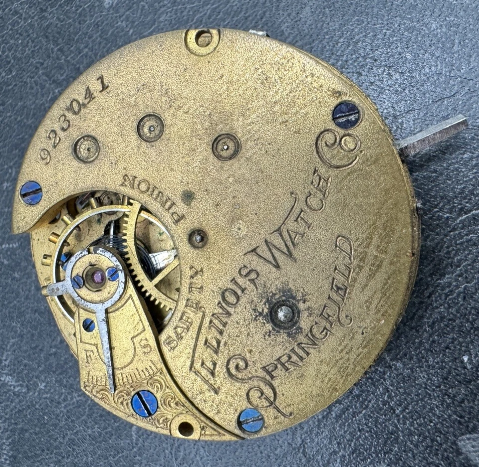 Reloj Illinois Vintage Co GRADO 130 4S 7 Movimiento Joya - Para Reparación Foto 4 de 4