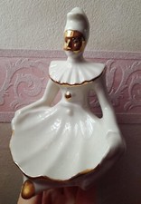 Statuina Vintage Anni '70, Pierrot, Maschera Oro stile Veneziano, Pulcinella 