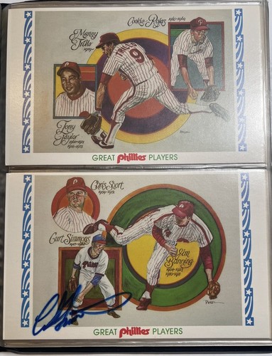 1983 Philadelphia Phillies 100 Seasons Nostalgia Night Postcard Set w/ 6 SIgned - Picture 11 of 16