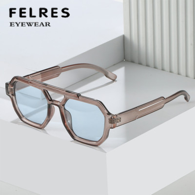 Polygon Fashion Sunglasses UV400 For Men Women Outdoor Driving Sunshade Glasses