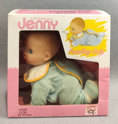 JENNY CRAWLING BABY NEW VINTAGE ELECTRONIC DOLL FALP NO YEH 70s 80s Doll