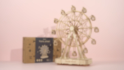Rolife 3D Wooden Puzzles Ferris Wheel Music Box Model to Building