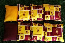 Cornhole Bean Bags Set of 8 ACA Regulation Bags ASU ARIZONA STATE SUNDEVILS