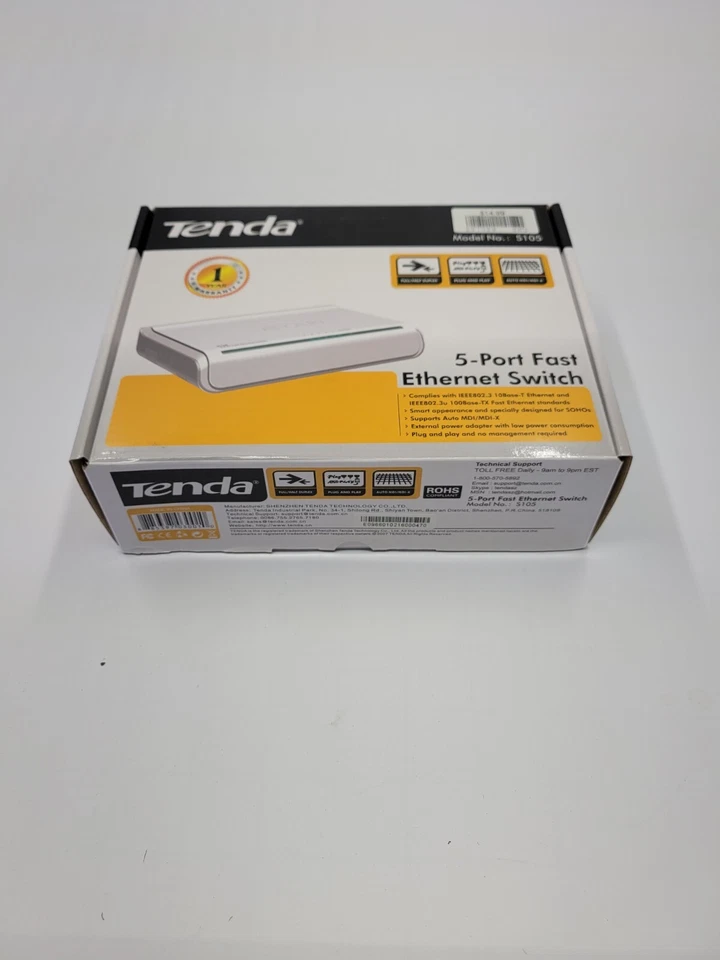 Tenda 5-Port 100Mbs Ethernet Switch Model S105 - Image 2 of 4