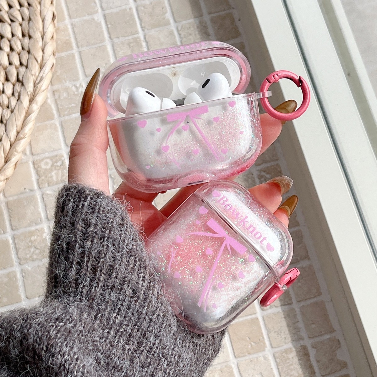 Bow Girly Airpod Pro Case Pink Bows AirPods Max Case In Matte