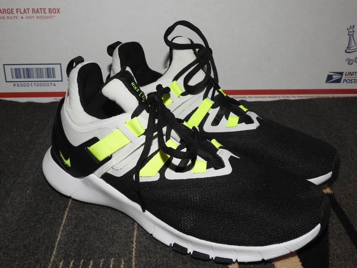 NIKE FLEXMETHOD TRAINERS Men's Athletic Sneakers Black Volt Spruce Color  Size