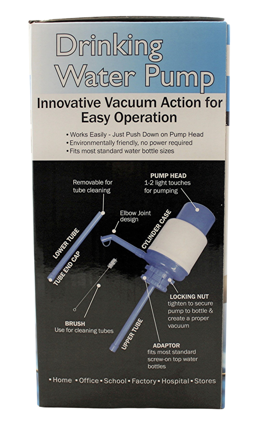 Drinking Water Pump Manual Vacuum Action Dispenser for Drinking Water Bottles