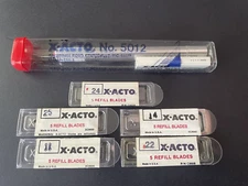 X-ACTO Vintage NOS 5012 Knife + Extra Blades Plastic Tube Salesman