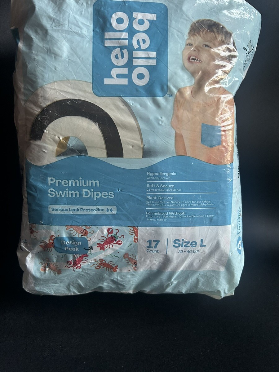 Hello Bello Swim Dipes Diapers Size LARGE/3-4 T, 17 Count
