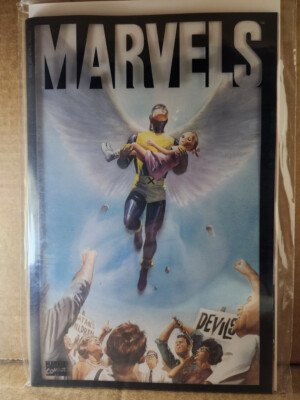 Marvels #2 Comic Book 1994 Alex Ross Angel X-MEN Acetate Cover