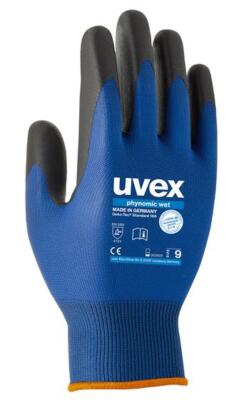 Uvex Polyamid-Strickhandschuh Arbeitshandschuh phynomic wet Pack = 10 Paar Gr.7