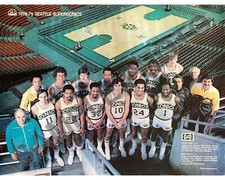 1978-79 SEATTLE SUPERSONICS NBA CHAMPIONS 8X10 COLOR TEAM PHOTO SIKMA JOHNSON 