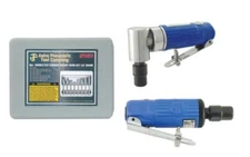 Astro Pneumatic 1221 2pc Die Grinder and 8pc Carbide Rotary Burr Set