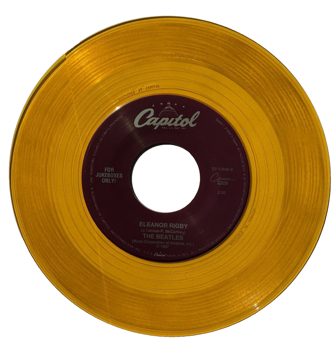 The Beatles - Yellow Vinyl Record New 45 RPM - CEMA S7-17696 - For